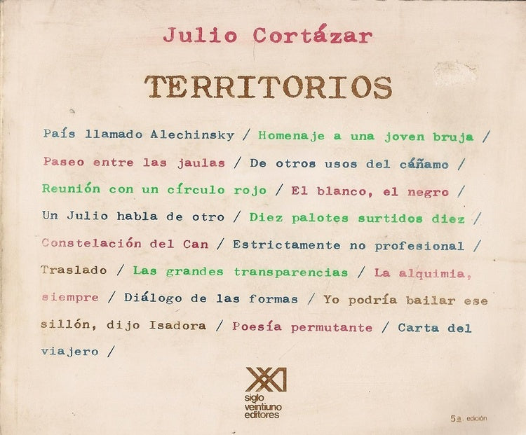 Territorios | Julio Florencio Cortázar