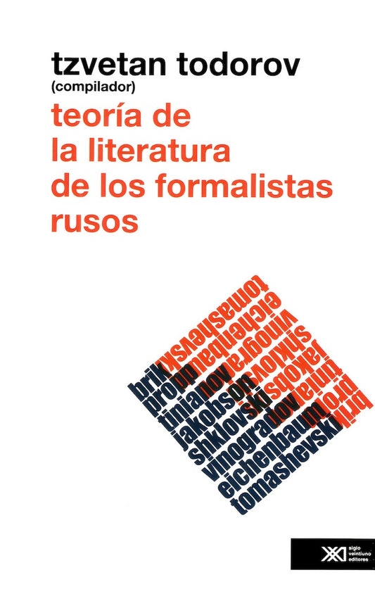 Teoria De La Literatura De Los Formalistas Rusos | Tzvetan (comp.) Todorov