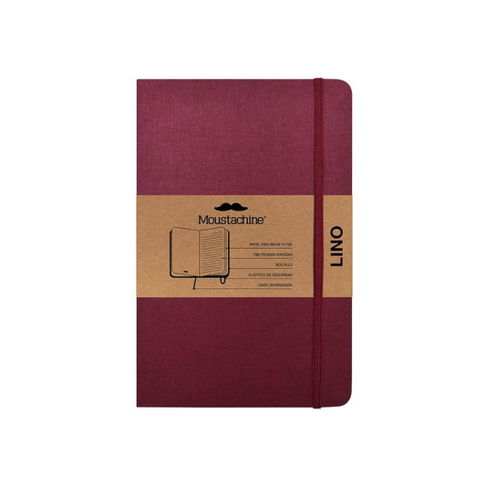 Moustachine Classic Lino Tapa Dura Vino Interior Rayado Pocket | Moustachine