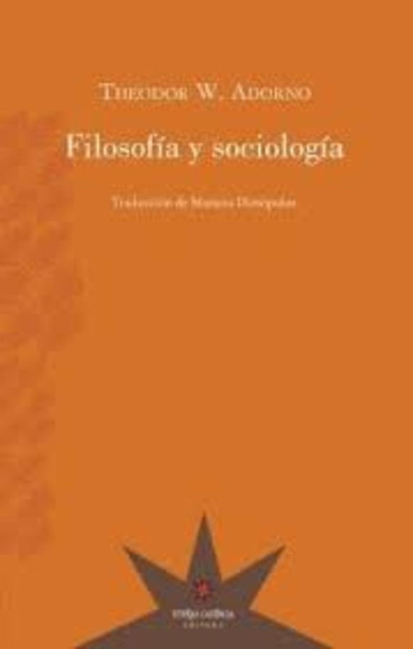 Filosofía y Sociología | Theodor W. Adorno